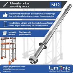 Zwaarlastanker M12 x 325 mm voor Metaalankers en Boutankers — thumbnail 5