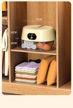 Draagbare Elektrische Droger voor Was Opvouwbare Mini Droger met UV Sterilisator 8 Uur Timer 360° Hetelucht Verstelbaar Stil Sneldrogend Apparaat voor Appartement Camper Reizen en Kleine Wasruimtes — thumbnail 5