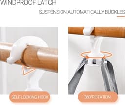 2 stuks - Droognet voor make-upborstels - Hangend netmandje - Droog- en opbergrek voor sponsjes - Droognet voor beautyblenders - Mini wasmandje - Droogrek voor make-upborstels - Winddicht droogrek van gaas - Geschikt voor make-up tools en borstels — thumbnail 5