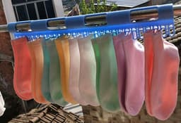 Accessoireset twee houders voor kleine onderdelen voor staand droogrek wasrek - ideaal voor sokken en ondergoed — thumbnail 4
