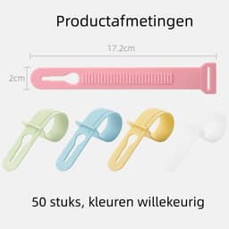 50 stuks - Winddichte kledinghangergespen - Anti-drop, winddichte en veilige vergrendelingsgespen voor het drogen - Verstelbare kledingstang om vallen te voorkomen, hangerbevestigingshaken - Gemengde kleuren (willekeurige kleuren) — thumbnail 4