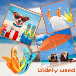 2 Pack Slipper Towel Clips - Sterke Strandstoel Handdoek Klemhouder - Grote Winddichte Kledinghanger - Zware Kunststof Badhanddoek Klem voor Vakantie Strand Zonligstoelen - Zwembadstoel — thumbnail 3
