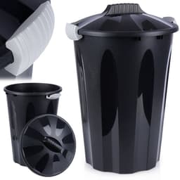 Storage Solutions wasmand met deksel - 40 liter - zwart - kunststof — thumbnail 4