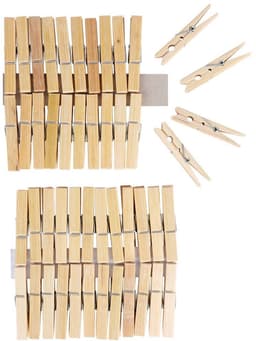 Bamboe wasknijpers - 48x - hout - 7 cm — thumbnail 5