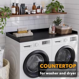 Extra Groot Aanrechtblad voor Wasmachine en Droger - Wastafel Top Organizer met Zijrand - 137x70 cm — thumbnail 2