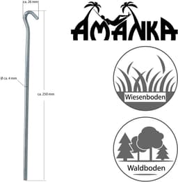 AMANKA Tentharingen Grondpennen Haring Set - Grondankers gegalvaniseerd — thumbnail 5