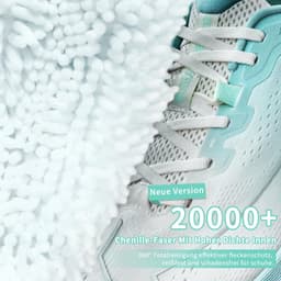 Famanu – Schoenwaszak - sneakers - 2 stuks - herbruikbare schoenenwastas met 360°-reinigingsfleece en ritssluiting - schoenwaszak voor sneakers - sokken en meer — thumbnail 3