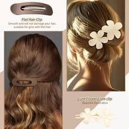 8 Platte Haarspelden met Sterke Grip - Antislip Klemmen voor Dik en Dun Haar — thumbnail 5
