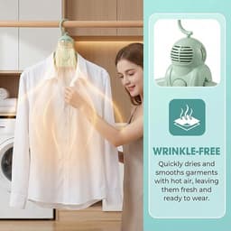 Draagbare wasdroger - elektrische wasdroger, sneldrogend, mini-wasdroger met uitschuifbare schoenopening, instelbare temperatuur, laag geluidsniveau, geschikt voor appartementen, campers en studentenkamers (groen) — thumbnail 2