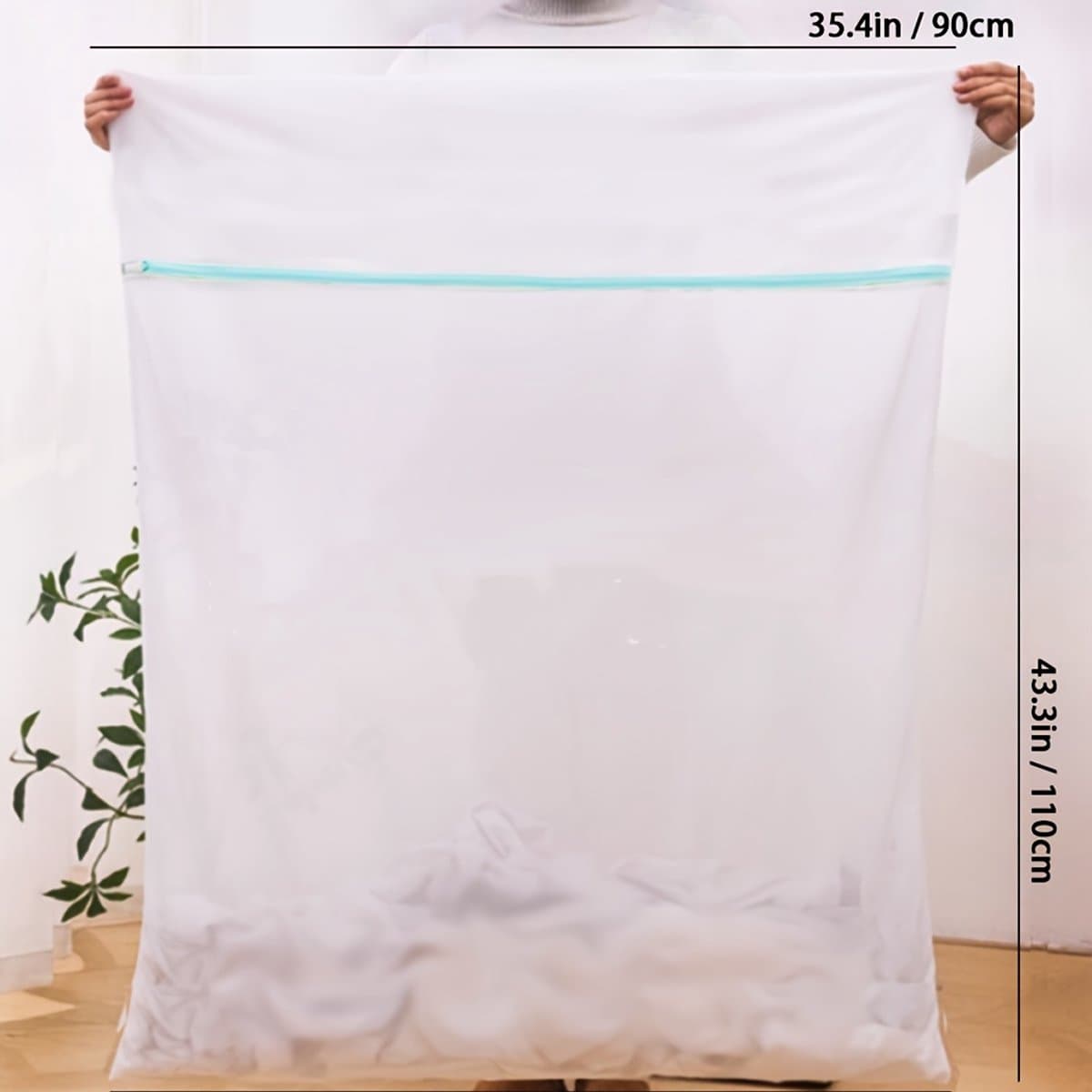 Livé® Extra Grote Waszak 90×110 cm – Ademend met Ritssluiting — afbeelding 1