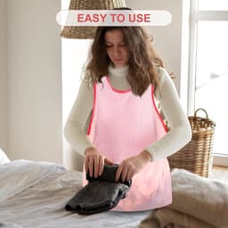 Grote waszak voor praktisch kleding drogen - Wasdroger opknoping werktas met mesh zakken - Roze - Eén maat — thumbnail 4