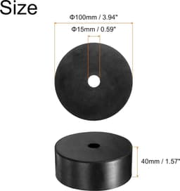Rubberen Afstandhouders - Trillingsdempers Ringen - Apparaten Stabiliseren - Hoge Belastbaarheid - 100mm Buitendiameter - Zwart — thumbnail 5