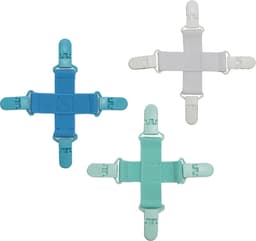 3-pack Anti-klit Lakenclips — Bevestigingsclips voor wasmachines en drogers — Hulpmiddel voor het wassen van lakens — Voorkomt dat hoeslakens en dekbedovertrekken in de knoop raken — Gaat samenklitten en kreuken tegen — Verkort de droogtijd — thumbnail 1