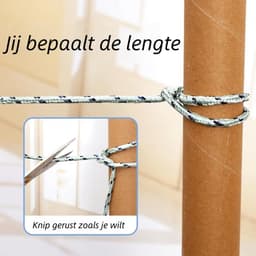 1 set - Draagbare waslijn - met 12 klemmen + touwset - Gekleurde plastic kleding- en sokkenklemmen - Windbestendige en wegwaaibestendige klemmen voor buiten - Diverse kleuren — thumbnail 3