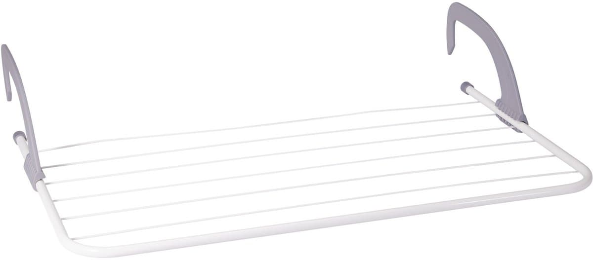 Storage Solutions Radiator droogrek - wit/zwart - metaal - 69 x 38 x 15 cm - handdoekrek - wasrek - 5 meter waslijn — afbeelding 1