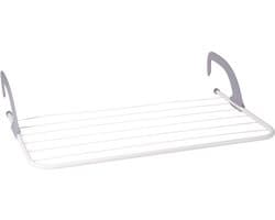 Storage Solutions Radiator droogrek - wit/zwart - metaal - 69 x 38 x 15 cm - handdoekrek - wasrek - 5 meter waslijn