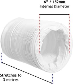 Flexibele Afvoerslang voor Airconditioning Universeel 152 mm x 3 Meter Wit — thumbnail 4