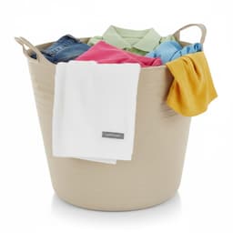 Excellent houseware flexibele wasmand - beige - 27 liter - kunststof - 42 x 40 x 35 cm — thumbnail 3