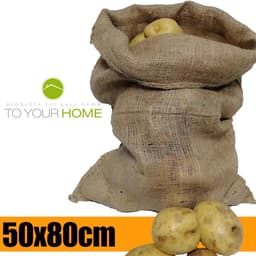 Jute Zakken - Hessische Zakken - Opslag Aardappelen - Sterk Scheurbestendig - 50 x 80 cm - Natuurlijk — thumbnail 2