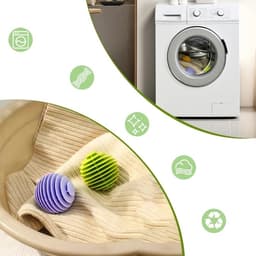 WiseGoods Premium 6 Drogerballen - Herbruikbare Wasballen Voor Wasdroger - Anti-Kreuk Droger Bal - Kleding Ballen Wasmachine — thumbnail 4
