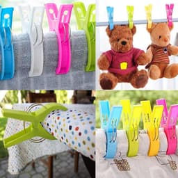 Set van 8 grote kledingclips voor wasgoed, strandhanddoeken en dekbedden — thumbnail 2