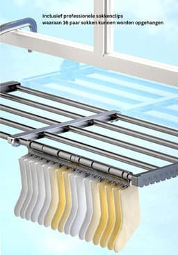 Wasrek Hangend Trapgat - Voor Radiator - Droogrek Ophangbaar — thumbnail 4