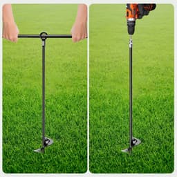 2 stuks 46 cm grondankers voor zware omstandigheden bij harde wind - grondpennen met schroefbevestiging voor stacaravans, schommels, tenten, carports en tuinhuisjes — thumbnail 4