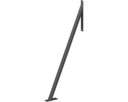 Gartenwelt Riegelsberger Premium stormanker van staal, antraciet, gepoedercoat, extra bescherming voor hekwerken, paalhouder, hekhouder, stormbeveiliging, basisanker