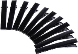 10x Zwarte Metalen Alligator Clips voor Haarspeldjes en Strikken DIY 5.5 cm — thumbnail 1