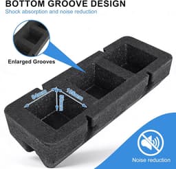 Warmtepomp Voetstukken - Trillingsdempers Rubber - Stabiele Montage - Inclusief Waterpas - 450 mm Lengte - Zwart — thumbnail 5