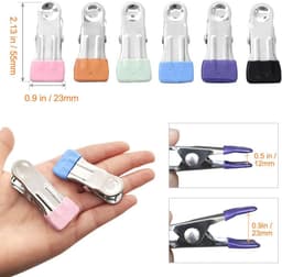 Gekleurde Wasknijpers - 30 Stuks RVS Metalen Kleding Pins en Sok Clips voor Waslijn — thumbnail 5