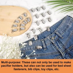 25pcs Silver Suspender Clips - 2.5cm Bed Sheet Clips - Metal Garter Clip Holder voor Mattress Cover - Sofa Cushion — thumbnail 5