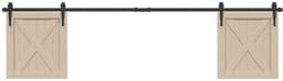 vidaXL - Ophangset - voor - schuifdeur - 200 - cm - koolstofstaal — thumbnail 3