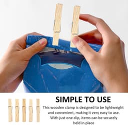Allecto Plus - 100 stuks houten knijpers voor plaknotities en doe-het-zelf projecten — thumbnail 5