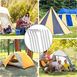 TOVBMUP 20 haringen - Aluminium haringen - Tentbevestigingen - 18 cm haringen - Geschikt voor tuinieren, kamperen, reizen — thumbnail 4
