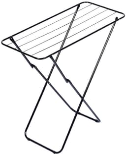 Droogrek Staand Metaal Zwart Opvouwbaar 93x43x88 cm - Droogtoren - Wasrek - Washanger — thumbnail 5