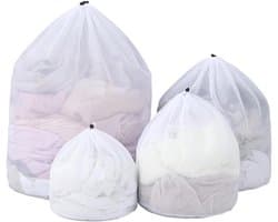 Allecto Plus - Waszak set: 4-delige set wasnetten voor wasmachine - 4 maten - trekkoord - truien jeans ondergoed beha's jassen