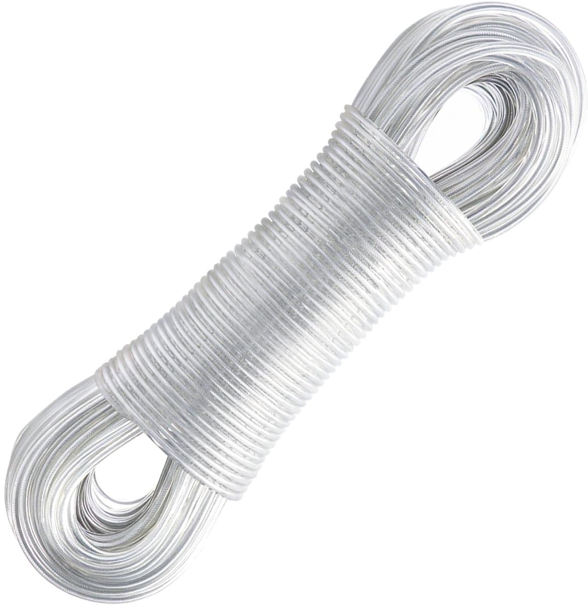 Ibenzoa® Extra Sterke Waslijn voor Buiten met Stalen Kern en PVC-Coating, 50 Meter Lang — afbeelding 1