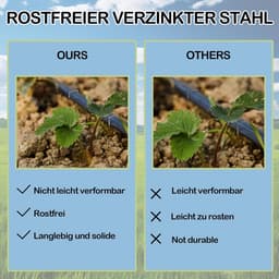 JGS Premium - Grondankers 55 stuks 15 cm | Stabiele haringen voor tuinhaken en tentharingen | Trampoline accessoires | Tuinvlies bevestiging (ø 3 mm x 150 mm) — thumbnail 5