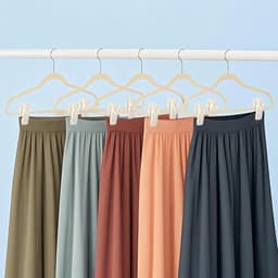 Fluwelen hangerclips (beige, 40 stuks), antislip kunststof clips, geschikt voor fluwelen hangers, broek- en rokhangerclips — thumbnail 2