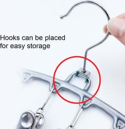 Pakket van 2 Gebogen Sokklemmen, Roestvrijstalen Sokkenrek, Ondergoeddroger met Knijpers, voor Sokken, Ondergoed, Schoeninlegzolen, Handschoenen. — thumbnail 3