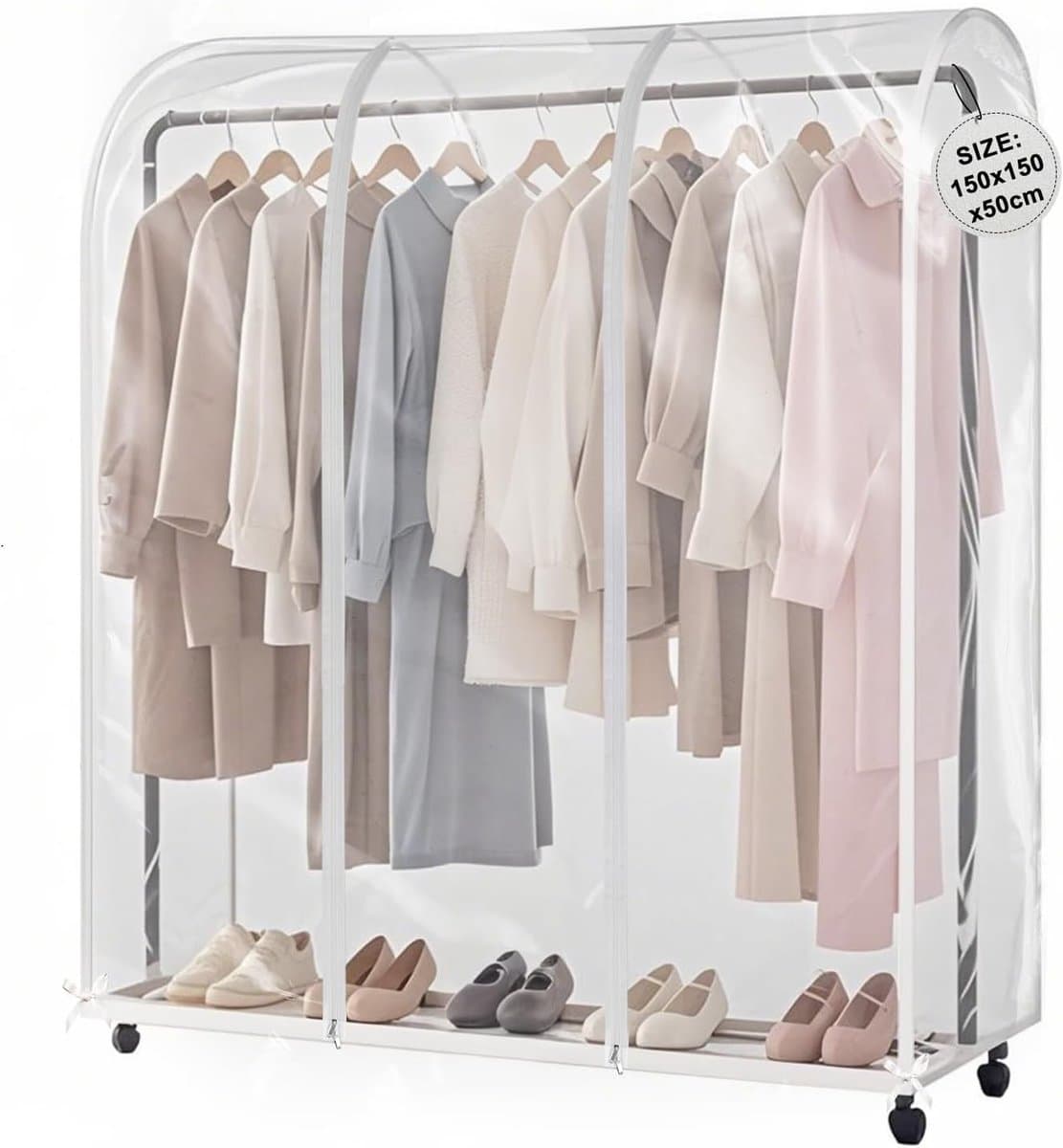 Kledingrekhoes voor 150 x 150 x 50 cm, Bescherming tegen stof, Waterdicht en Duurzaam — afbeelding 1