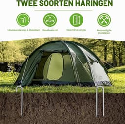 Grondanker Haringen - Verzinkt Staal - 30 cm - Voor Stabiele Bevestiging - Voor Tenten en Trampolines — thumbnail 3