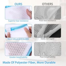 Mini Wassenet - Multikleur - 12 x 12 cm - Duurzaam Polyester met Rits - Voor Kleding en Waskorrels — thumbnail 2