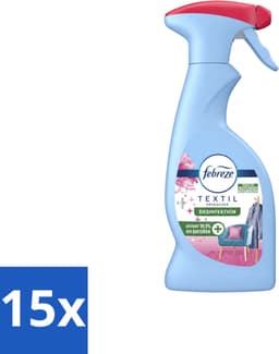 15 x Febreze – Textielspray – Roze Anjers – 375 ml - Voordeelverpakking - 15 stuks — thumbnail 1