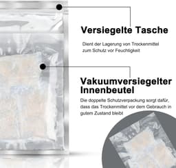 50 g x 6 stuks silicagel zakjes voedselveilige silicagel droogmidden met sinaasappelparels vochtindicator droogmiddel voor het verwijderen van vocht — thumbnail 3