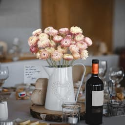 Gedroogde paarse en roze strochrysanten — thumbnail 5