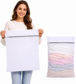Waszakken, Ideaal voor Overhemden, Truien, Pantalons, Gordijnen, Beddengoed, 60 x 80 cm, Wasnet voor Wasmachine, Herbruikbare Waszak met Ritssluiting — thumbnail 1