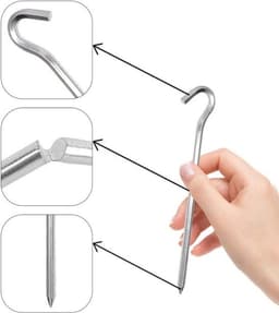 Stabiele aluminium tentharingen - 20 stuks - Voor camping en buitenactiviteiten — thumbnail 2