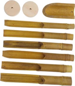 1set Windgong Kit Met Bamboe Tubes Kloppers Voor Buiten Binnendecoratie Eenvoudig Te Maken Voor Ambachtsliefhebbers Produceert Rustgevende Geluiden — thumbnail 1